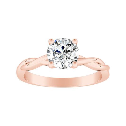 ELISE Twisted Solitaire Lab Grown Diamond Engagement Ring
