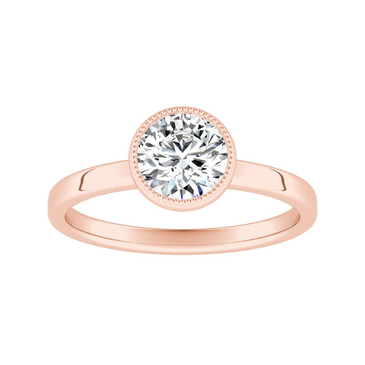 LANA Minimalist Bezel Solitaire Lab Grown Diamond Engagement Ring